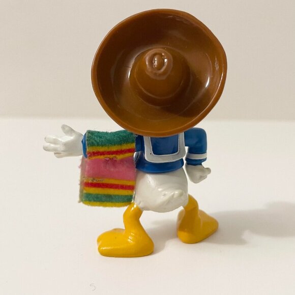 Disney Donald Duck Mexican Hat Three Caballeros 3" Tall Vinyl Figurine Toy - Picture 2 of 12